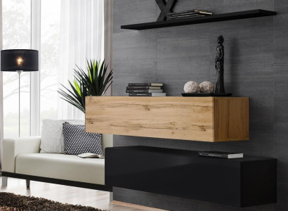 Living room furniture Luxury Wall unit 130 cm Designer Suite Set 3-piece wall cabinet